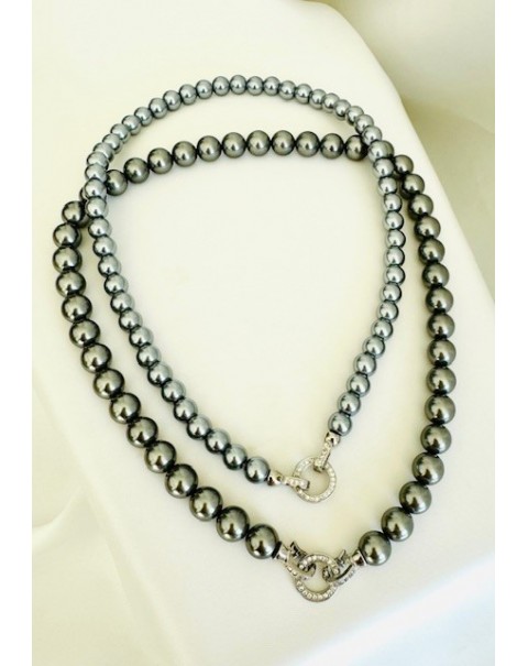 Κολιέ με ασημί πέρλες