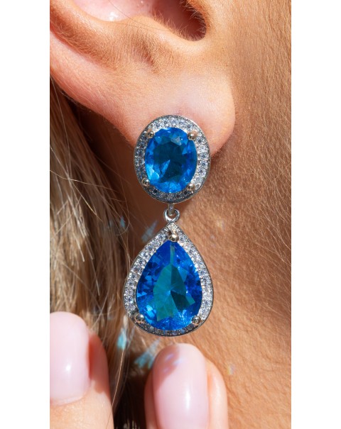 Σκουλαρίκια κρυστάλλινο δάκρυ