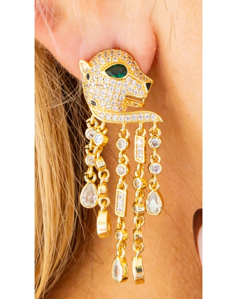 Σκουλαρίκια τίγρης - πάνθηρας