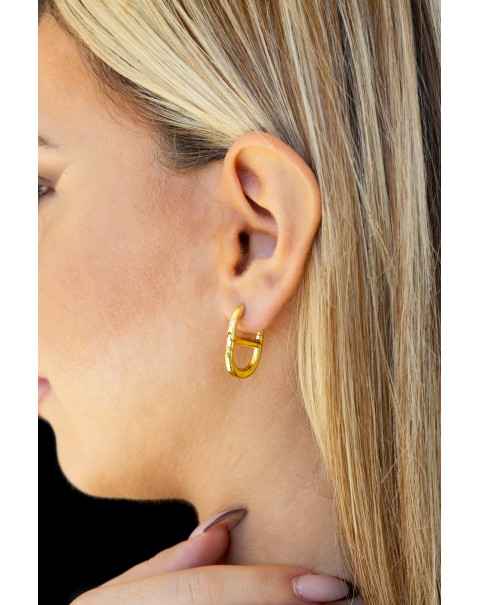 Σκουλαρίκια θήτα από ασήμι 925 