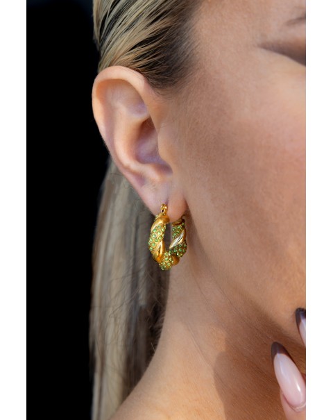 Σκουλαρίκια κρίκοι με ζιργκόν