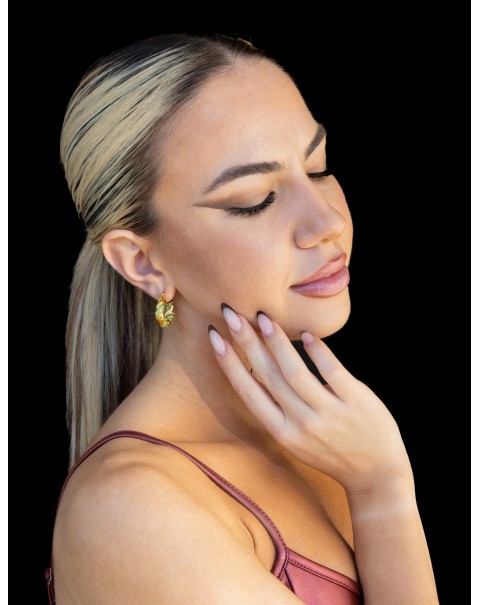 Σκουλαρίκια κρίκοι με ζιργκόν