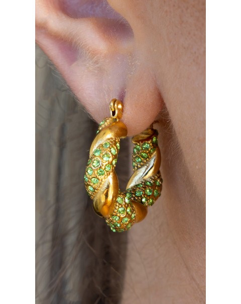 Σκουλαρίκια κρίκοι με ζιργκόν