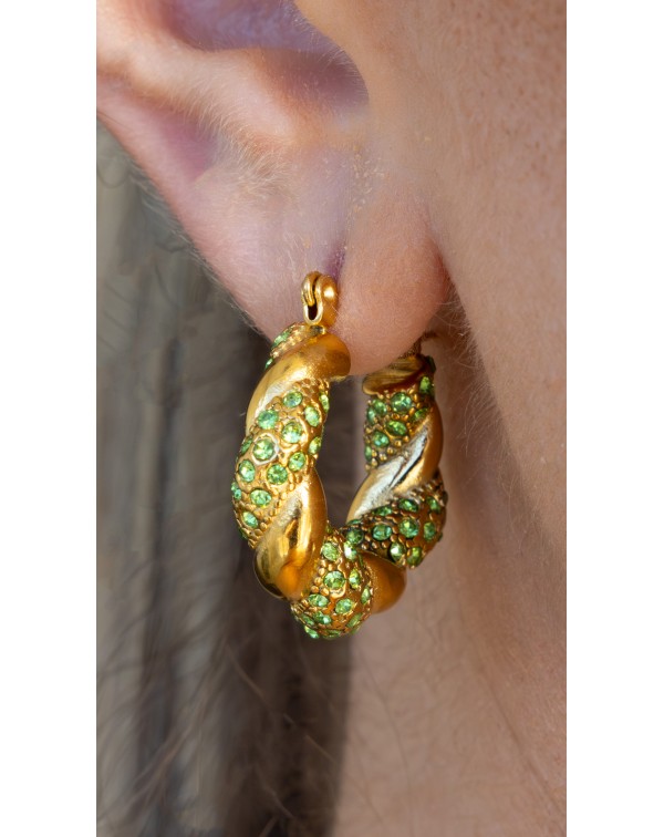 Σκουλαρίκια κρίκοι με ζιργ�...