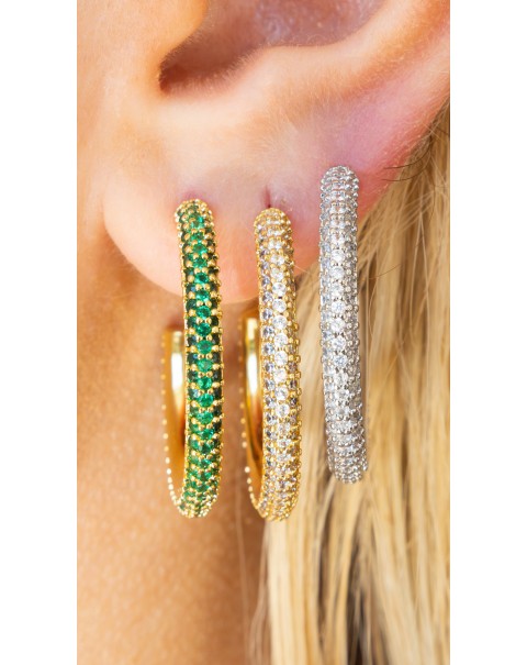 Σκουλαρίκια κρίκος με ζιργκόν