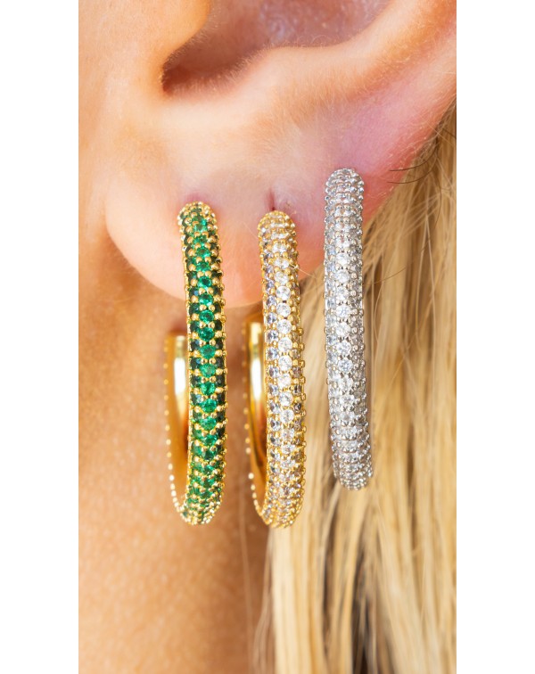 Σκουλαρίκια κρίκος με ζιργ�...