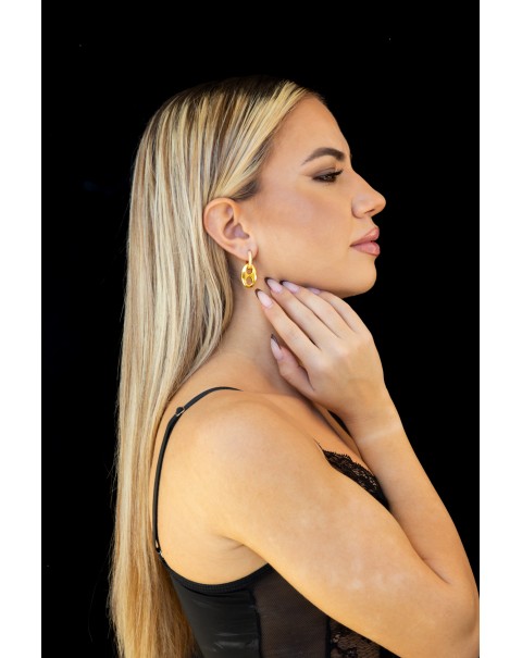 Σκουλαρίκια κρίκος με κρεμαστό στοιχείο 