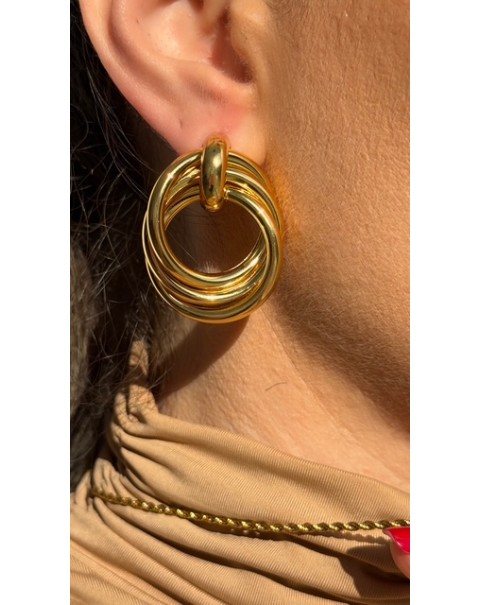 Σκουλαρίκια δεμένοι κρίκοι, καρφωτά