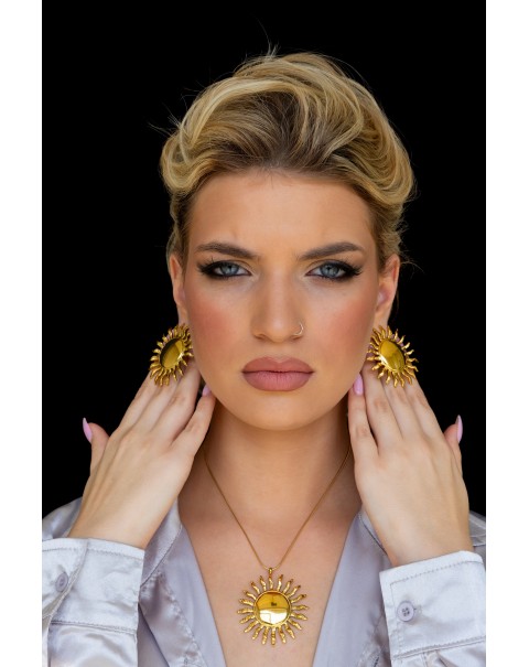 Σκουλαρίκια Καρφωτά Ήλιος 