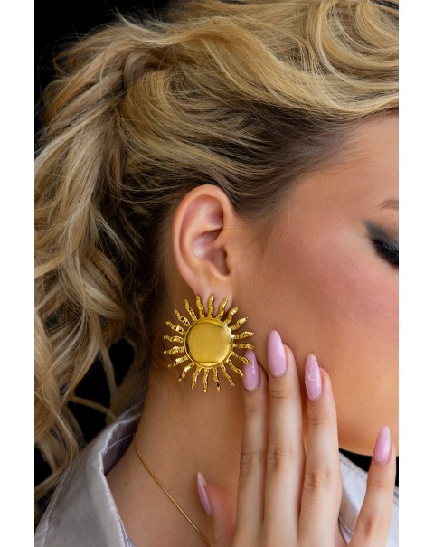 Σκουλαρίκια Καρφωτά Ήλιος 