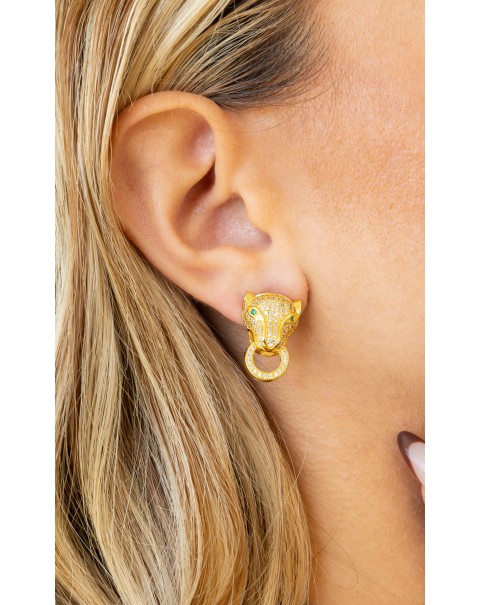 Σκουλαρίκια με πάνθηρα 