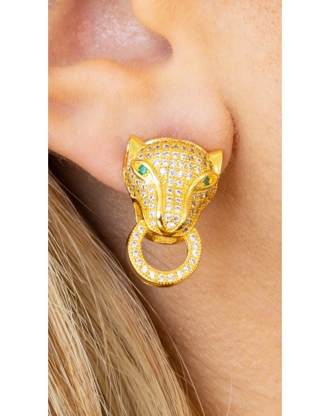 Σκουλαρίκια με πάνθηρα 