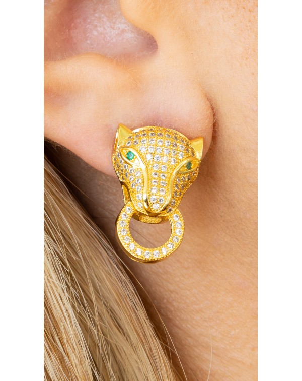 Σκουλαρίκια με πάνθηρα 