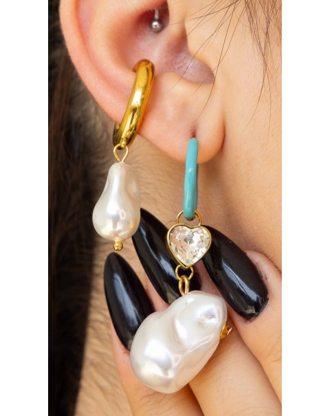 Σκουλαρίκια earcuf με  πέρλα