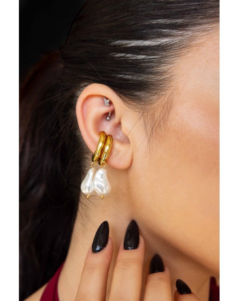 Σκουλαρίκια earcuf με  πέρλα