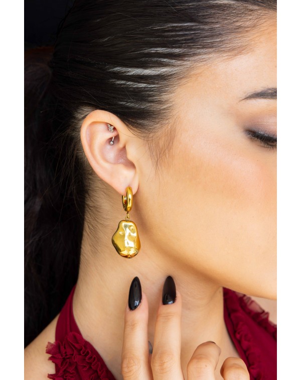 Σκουλαρίκια κρίκος με κρεμ�...