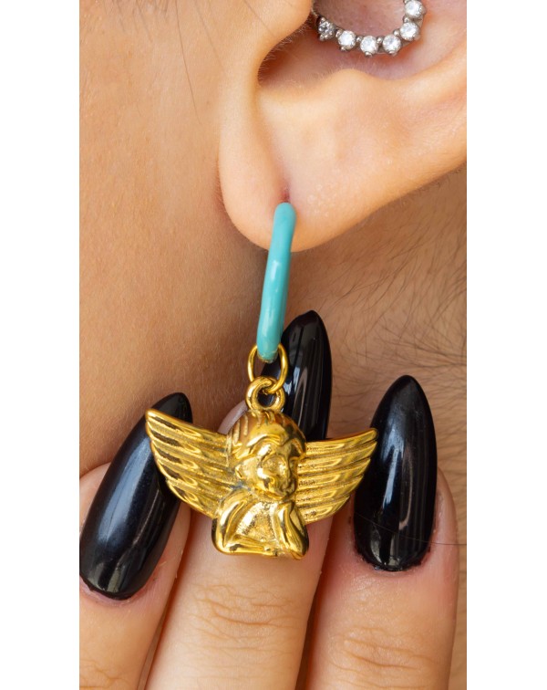 Σκουλαρίκια κρίκοι με αγγε�...