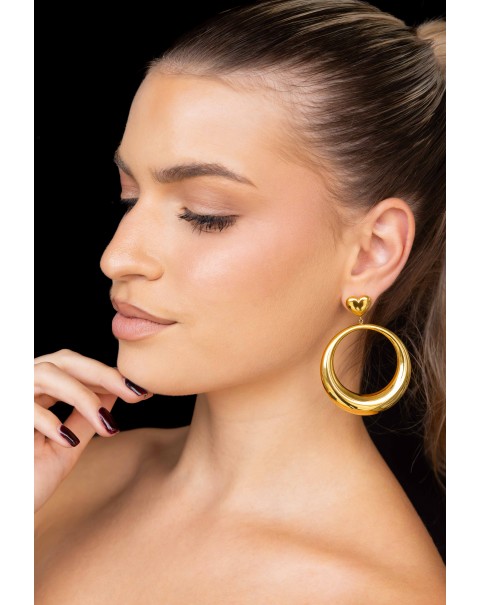 Σκουλαρίκια κρίκος από ατσάλι 