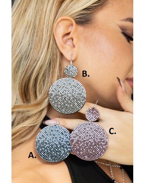 Σκουλαρίκια στρόγγυλα με οπαλίτη