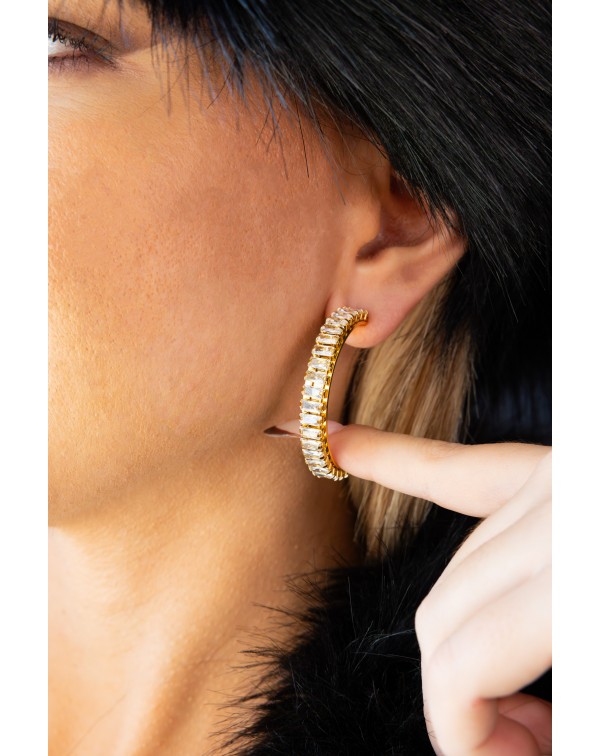 Σκουλαρίκια κρίκοι με ζιργ�...