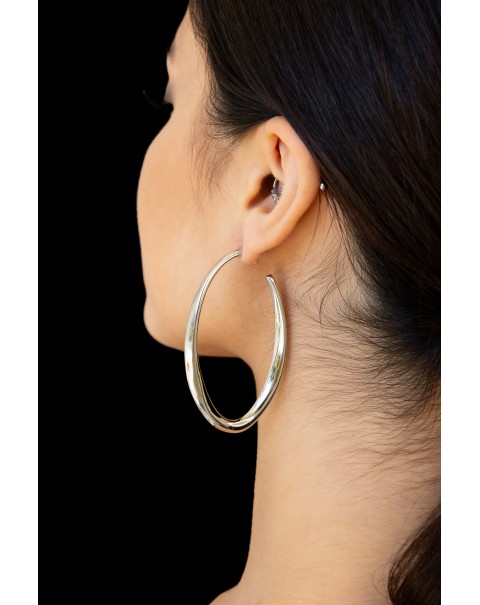 Σκουλαρίκια οβάλ κρίκοι