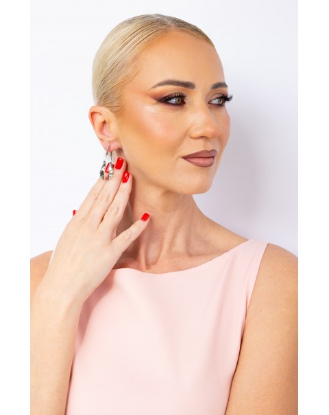 Σκουλαρίκια στριφτά οβάλ 