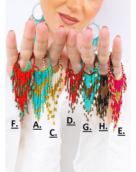 Σκουλαρίκια κρεμαστά με χάντρες miyuki