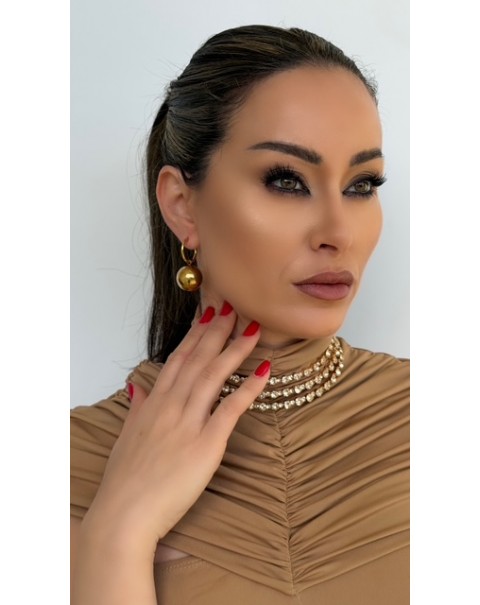 Σκουλαρίκια bull σε κρίκο