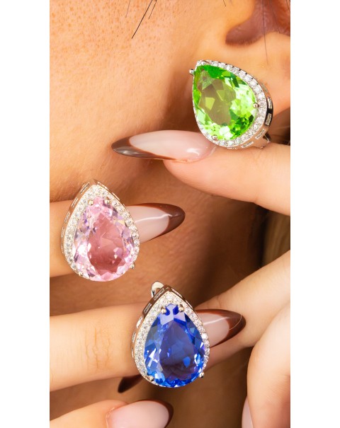 Σκουλαρίκια κρυστάλλινο δάκρυ