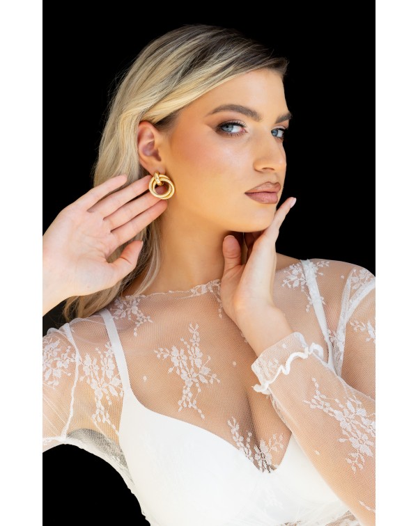 Σκουλαρίκια διπλός κρίκος