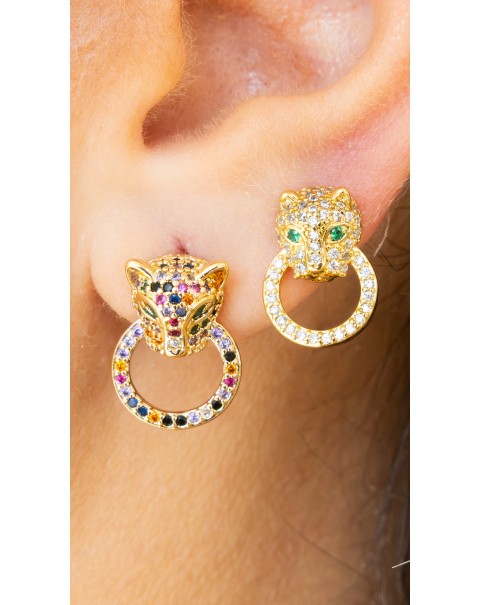 Σκουλαρίκια με πάνθηρα