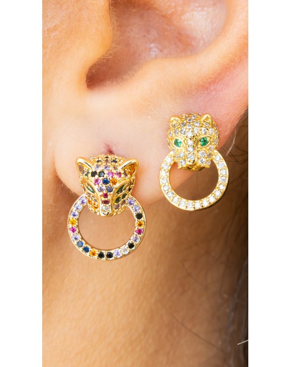 Σκουλαρίκια με πάνθηρα