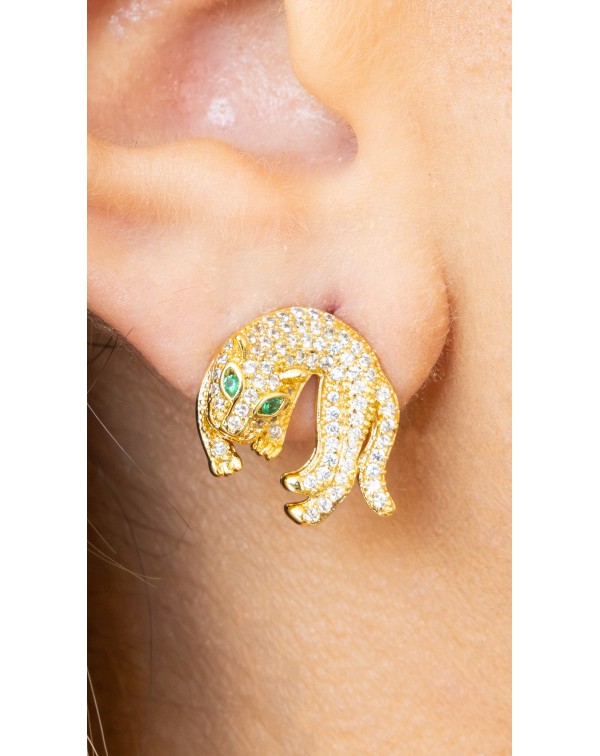 Σκουλαρίκια με πάνθηρα