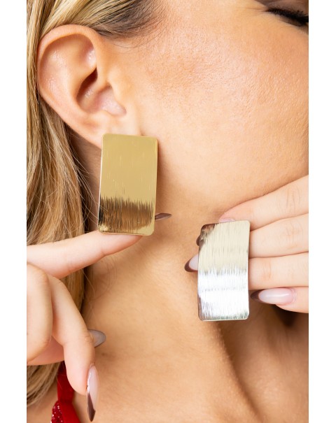 Ορθογώνια καμπυλωτά σκουλαρίκια 