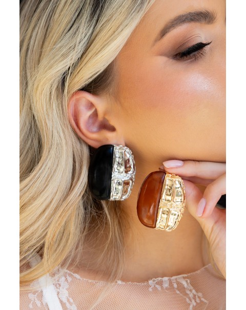 Σκουλαρίκια κρεμαστά με ρητίνη