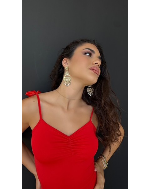 Boho κρεμαστά σκουλαρίκια καρδιές