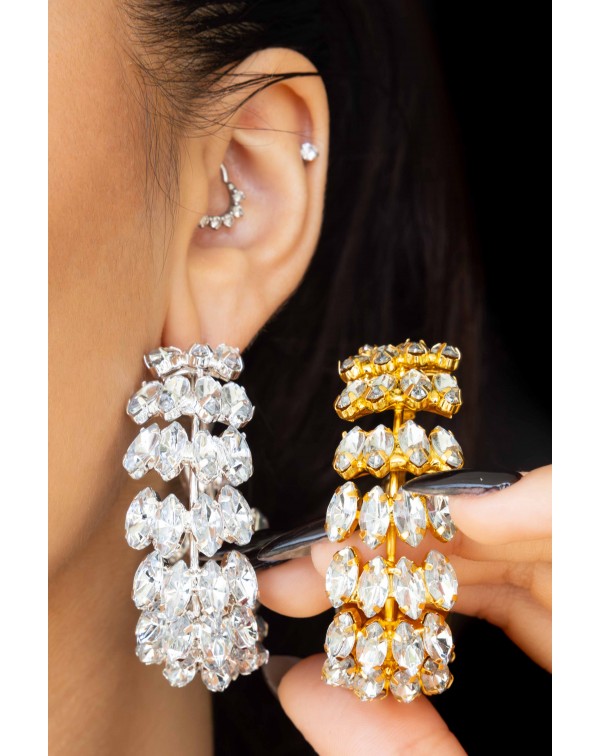 Σκουλαρίκια κρίκοι με κρύσ�...