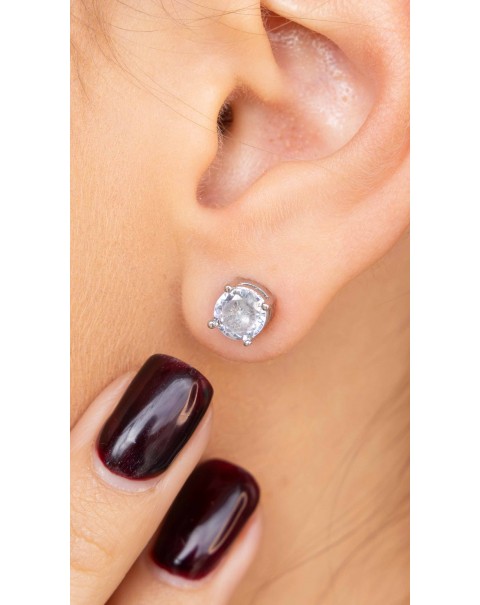 Μαγνητικά no pircing μονόπετρα σκουλαρίκια με ζιργκόν