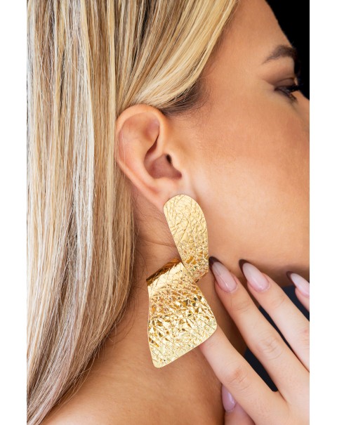 Καρφωτά σκουλαρίκια ανάγλυφα 