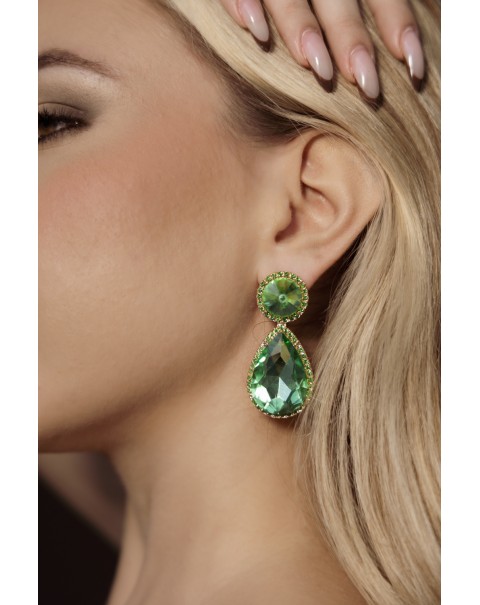 Σκουλαρίκια με κρυστάλλινο δάκρυ