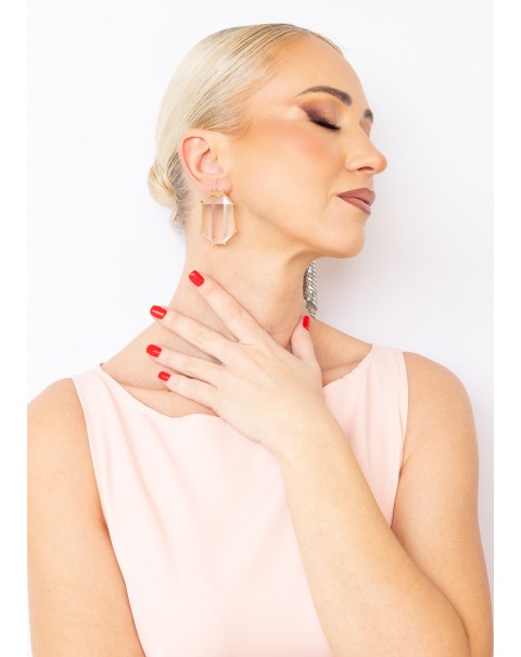 Σκουλαρίκια με εφέ κρύσταλλου