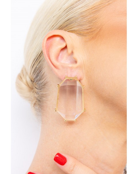 Σκουλαρίκια με εφέ κρύσταλλου