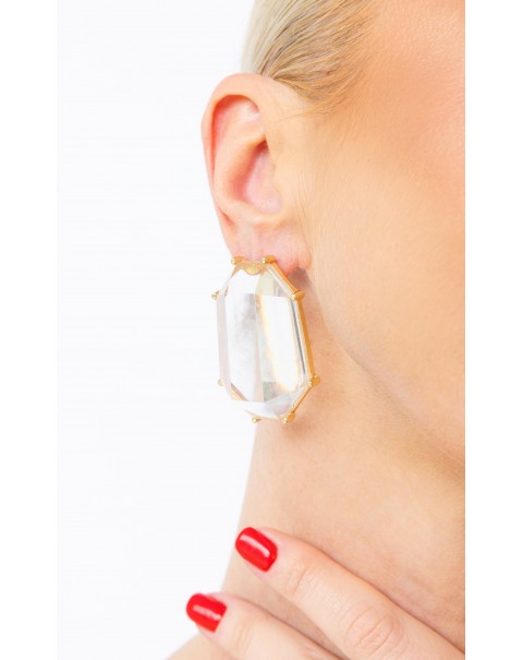 Σκουλαρίκια με εφέ κρύσταλλου