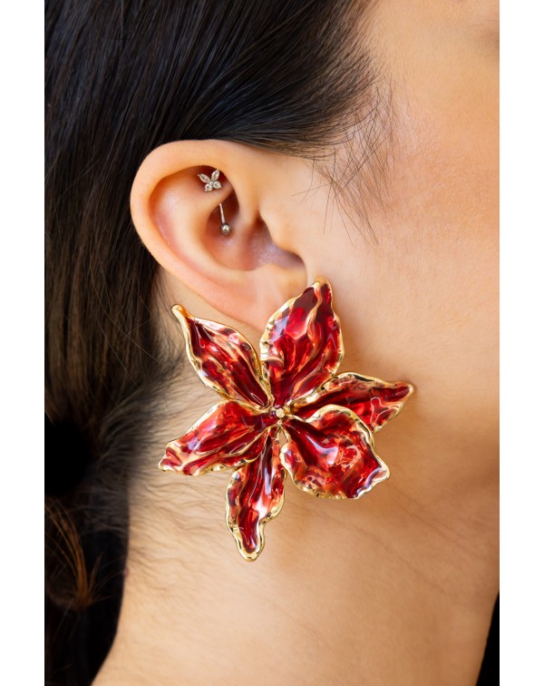 Σκουλαρίκια λουλούδι με σμ�...