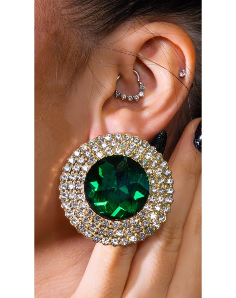 Σκουλαρίκια καρφωτά με κρυστάλλινο στοιχείο 