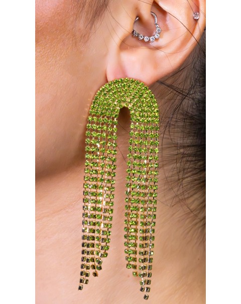 Κρεμαστά σκουλαρίκια με κρεμαστές ριβιέρες 