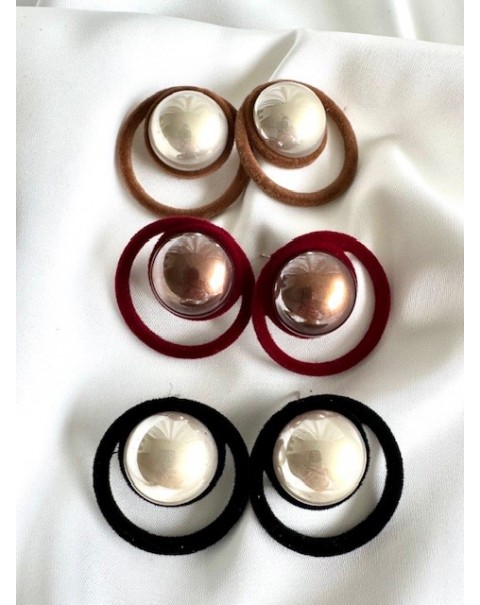 Σκουλαρίκια στρογγυλά με πέρλα