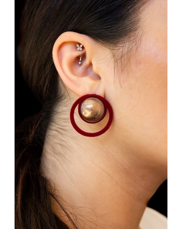 Σκουλαρίκια στρογγυλά με π�...