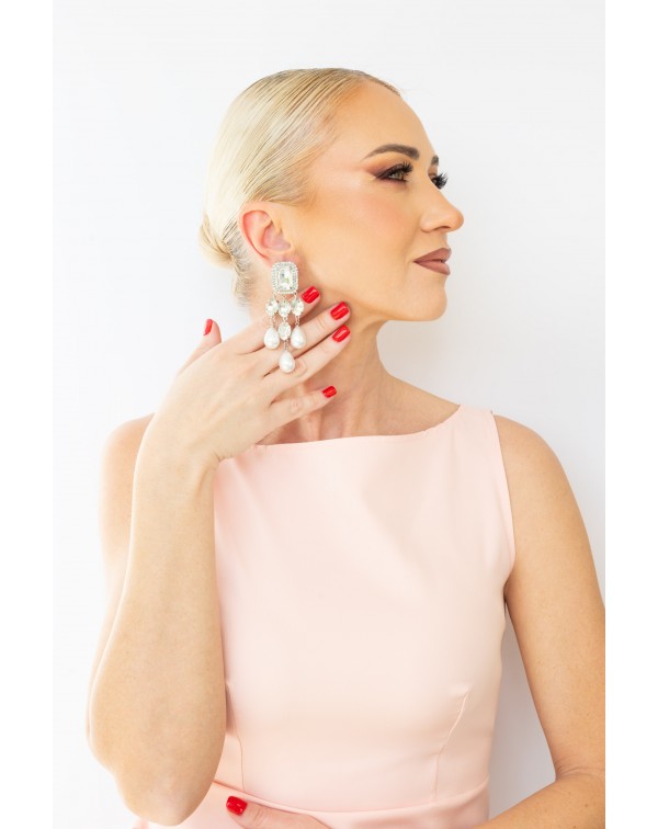 Κρεμαστά σκουλαρίκια  με κρ...