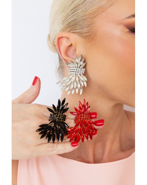 Σκουλαρίκια κλαδιά με κρύσταλλα